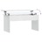mesa decentro102x50,5x52,5cm Madeira Processada Branco Brilhante