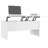 mesa decentro102x50,5x46,5cm Madeira Processada Branco Brilhante