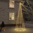 Árvore de Natal com Espigão 310 Luzes LED 300 cm Branco Quente