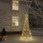 Árvore de Natal com Espigão 200 Luzes LED 180 cm Branco Quente