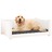 Cama para Cães 75,5x55,5x28 cm Madeira de Pinho Maciça Branco