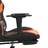 Cadeira Gaming Massagem C/ Apoio Pés Couro Artif. Preto/laranja