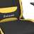 Cadeira de Gaming Giratória Tecido Preto e Amarelo-claro