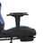 Cadeira de Gaming com Apoio de Pés Tecido Preto e Azul