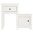 Mesas de Cabeceira 2 pcs 79,5x38x65,5 cm Pinho Maciço Branco