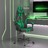 Cadeira Gaming Giratória Couro Artificial Preto e Verde