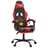 Cadeira Gaming Giratória C/ Apoio Couro Artific. Preto/vermelho