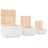 Caixas de Arrumação com Tampas 3 pcs Pinho Maciço Branco