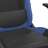 Cadeira Gaming C/ Apoio para Pés Couro Artificial Preto e Azul