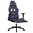 Cadeira Gaming C/ Apoio para Pés Couro Artificial Preto e Azul