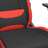 Cadeira de Gaming C/ Apoio para os Pés Tecido Preto e Vermelho