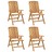 Cadeiras de Jardim Reclináveis C/ Almofadões 4 pcs Teca Maciça