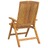 Cadeiras de Jardim Reclináveis C/ Almofadões 4 pcs Teca Maciça