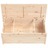 Caixa de Arrumação 110x50x45,5 cm Madeira de Pinho Maciça