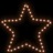 Figura Natalícia de Estrelas + 48 Leds 2pcs 56 cm Branco Quente