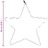 Figura Natalícia de Estrelas + 48 Leds 2pcs 56 cm Branco Quente