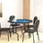 Mesa de Póquer Dobrável 8 Jogadores 108x108x75 cm Azul