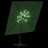 Guarda-sol Cantilever C/ Leds 400x300 cm Verde