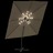 Guarda-sol Cantilever C/ Leds 400x300 cm Cinza-acastanhado