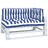 Almofadões para Sofá de Paletes 3 pcs Tecido Riscas Azul/branco
