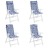 Almofadões Cadeira Encosto Alto 4 pcs Tecido Oxford Azul/branco