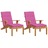 Almofadões P/ Cadeira de Terraço 2 pcs Tecido Oxford Rosa