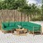 Conjunto Lounge de Jardim Bambu C/ Almofadões Verdes 9 pcs