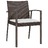 Cadeiras Jardim + Almofadões 2pcs 56,5x57x83cm Vime Pe Castanho