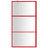 Divisória de Chuveiro 115x195cm Vidro Transparente Esg Vermelho