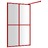 Divisória de Chuveiro 118x195cm Vidro Transparente Esg Vermelho