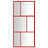 Divisória de Chuveiro 80x195 cm Vidro Transparente Esg Vermelho