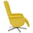 Cadeira Reclinável com Apoio de Pés Tecido Amarelo-claro