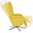 Cadeira Reclinável com Apoio de Pés Tecido Amarelo-claro