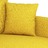 Conjunto de Sofás com Almofadas Tecido Amarelo-claro 3 pcs