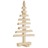 árvore de Natal Decorativa 60 cm Madeira de Pinho Maciça