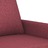 Sofá de 2 Lugares Tecido 140 cm Vermelho Tinto