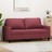 Sofá de 2 Lugares Tecido 140 cm Vermelho Tinto