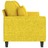 Sofá de 3 Lugares 180 cm Tecido Amarelo-claro