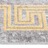 Tapete Lavável Antiderrapante 120x170 cm Cinzento e Dourado