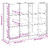 Estante C/ Portas 136x37x109 cm Derivados Madeira Cinza Sonoma