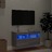 Móvel de Parede P/ Tv C/ Luzes LED 80x30x40 cm Cinzento Sonoma