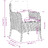 Cadeiras de Jardim com Almofadões 2 pcs Vime Pe Preto