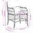 Cadeiras de Jardim com Almofadões 2 pcs Vime Pe Cinzento