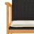 Cadeiras de Jardim C/ Almofadões 2 pcs Vime Pe/madeira Preto