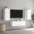Móveis de Parede para Tv com Luzes LED Branco 3 pcs