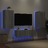 Móveis de Parede para Tv com Luzes LED Cinzento Sonoma 3 pcs