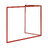 Placa de Vidro Duo 600 mm de Altura Frame Alumínio Vermelho 900x600 mm COVID-19