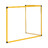 Placa de Vidro Duo 600 mm de Altura Frame Alumínio Amarelo 1200x900 mm COVID-19