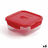 Lancheira Hermética Luminarc Pure Box Vermelho 1,22 L Vidro (6 Unidades)