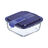 Lancheira Hermética Luminarc Easy Box Azul Vidro (760 Ml) (6 Unidades)
